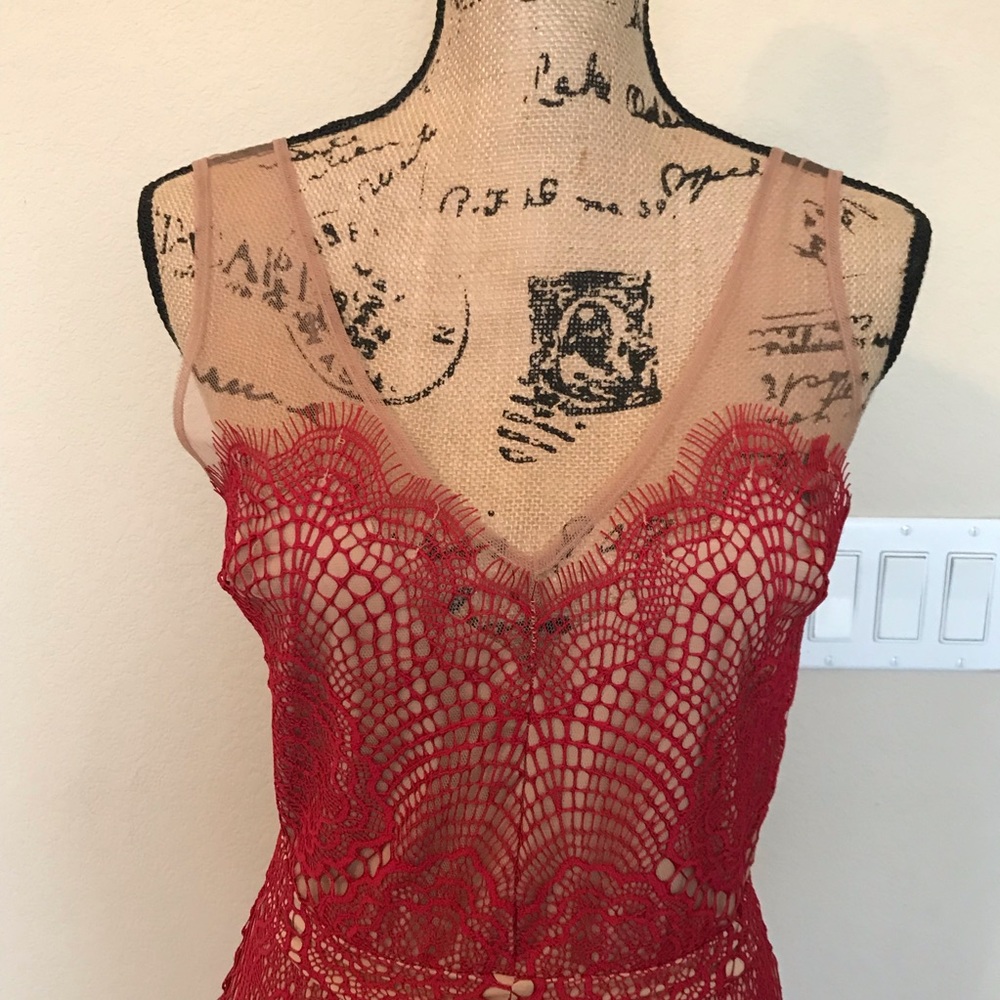 *SOLD* For Love & Lemons Red Antigua Maxi Long - Picture 5 of 8